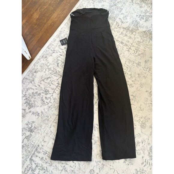 Lulus Deeply Sophisticated Black Strapless Wide-Leg Jumpsuit Size Small NWT sexy - Picture 3 of 9